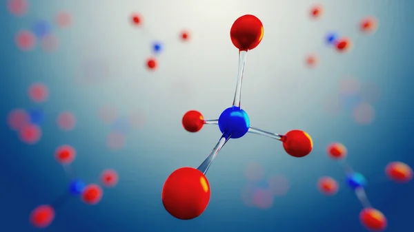 3D απεικόνιση του μοντέλου μόριο. Υπόβαθρο της επιστήμης με μόρια και άτομα. — Φωτογραφία Αρχείου