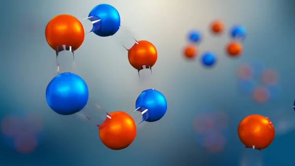 3D-s illusztráció molekula modell. Tudományos háttérrel rendelkező molekulák és atomok. — Stock Fotó