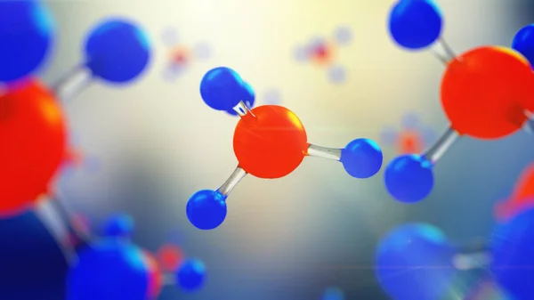 3d illustration of molecule model. Science background with molecules and atoms. — Stock Photo, Image