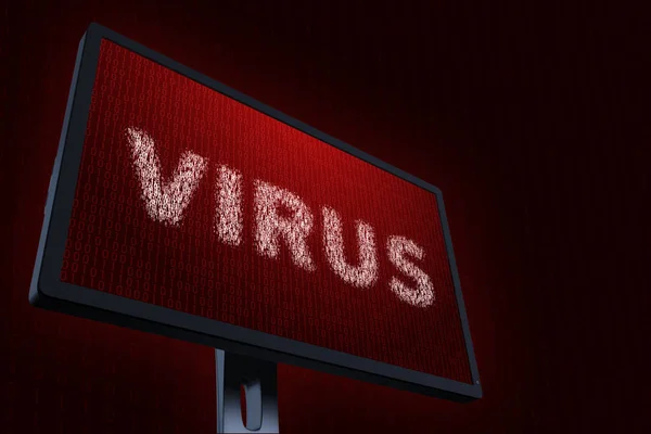 3d иллюстрация с концепцией компьютерного вируса Wannacry — стоковое фото