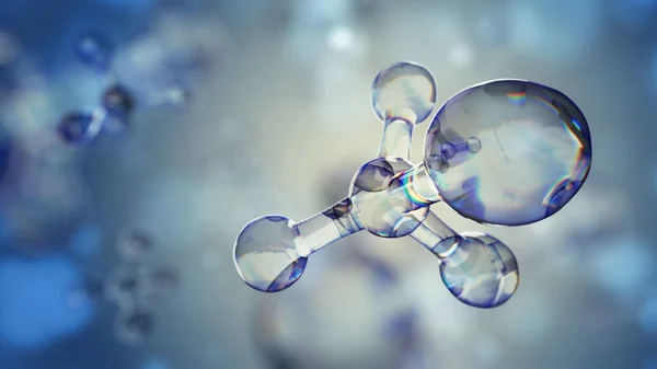 Наука или медицинское образование с молекулами и атомами . — стоковое фото