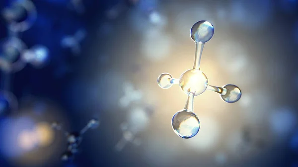Science of medische achtergrond met moleculen en atomen. — Stockfoto