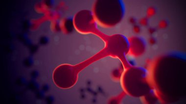 Bilim arka plan atomları ve molekülleri ile