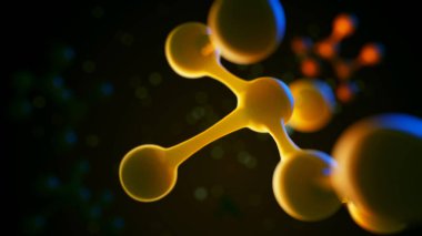 Bilim arka plan atomları ve molekülleri ile