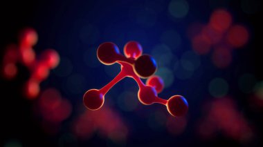 Bilim arka plan atomları ve molekülleri ile