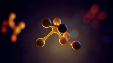 Bilim arka plan atomları ve molekülleri ile