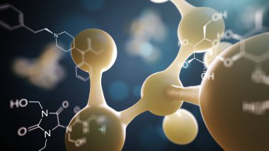 Bilim veya atomları ve molekülleri ile tıbbi geçmişi.
