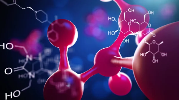 Vetenskap eller medicinsk bakgrund med molekyler och atomer. — Stockfoto
