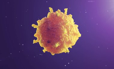 mikroskop altında hücre 3D çizimi