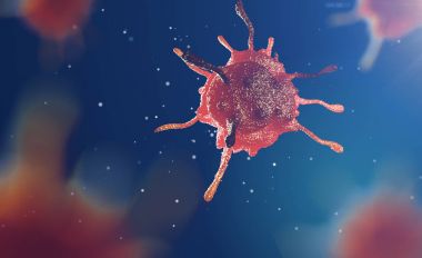 mikroskop altında hücre 3D çizimi