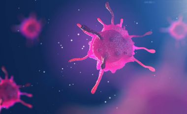 mikroskop altında hücre 3D çizimi