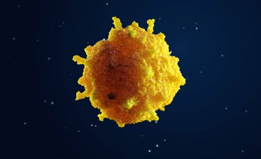 mikroskop altında hücre 3D çizimi