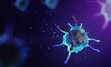 mikroskop altında hücre 3D çizimi