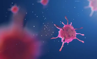 mikroskop altında hücre 3D çizimi