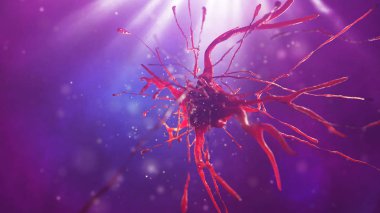 sinir hücre 3D çizimi