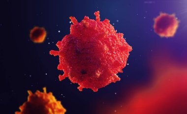 mikroskop altında hücre 3D çizimi