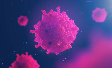 mikroskop altında hücre 3D çizimi