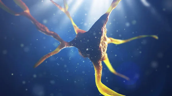 Sinir hücre 3D çizimi — Stok fotoğraf