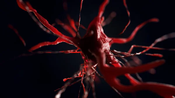 3D illustration av neurala cell — Stockfoto