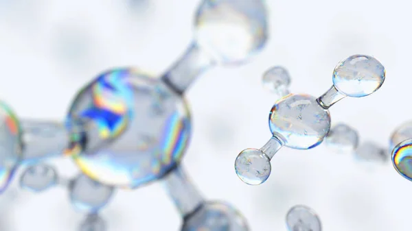 Wissenschaftlicher oder medizinischer Hintergrund mit Molekülen und Atomen. — Stockfoto