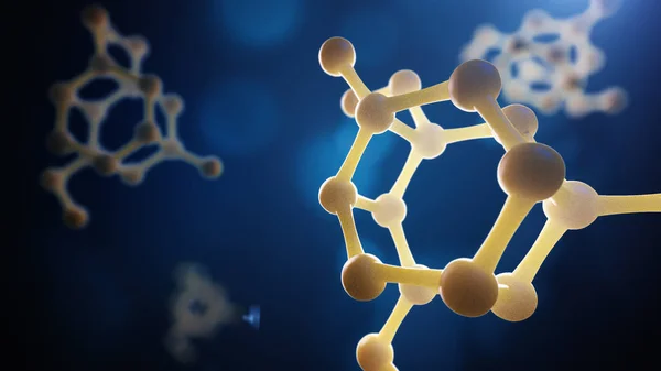 Wissenschaftlicher oder medizinischer Hintergrund mit Molekülen und Atomen. — Stockfoto