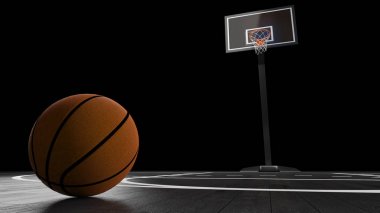 Basketbol topu ile basketbol Arena