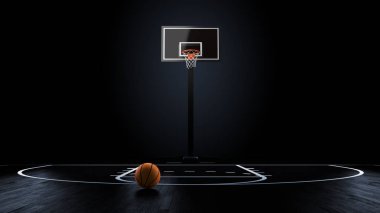 Basketbol topu ile basketbol Arena