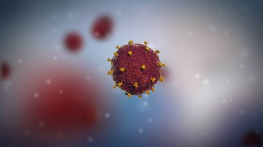HIV virüsü 3D Illustration. Tıp kavramı