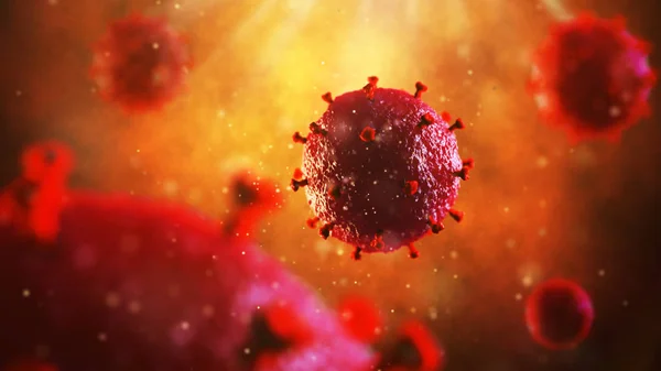 Illustrazione 3d del virus HIV. Concetto medico — Foto Stock