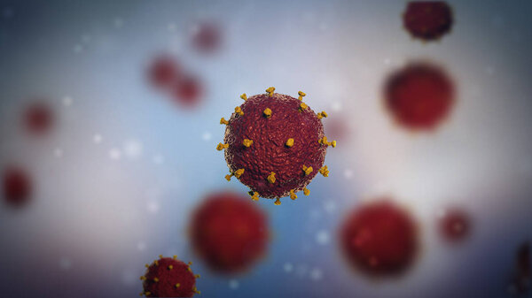 3d illustration of HIV virus. Medical concept
