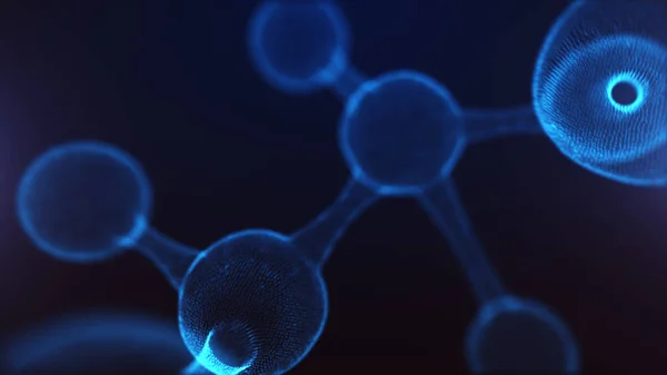 Ilustración 3D de la molécula abstracta. Concepto de ciencia o medicina — Foto de Stock