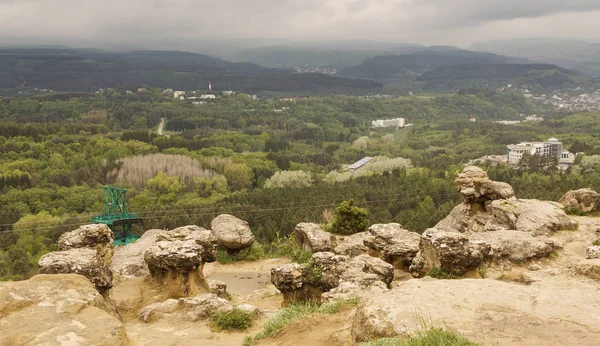 Stones, fancy shape on the top of the mountain.Mining Park — Stock Photo, Image
