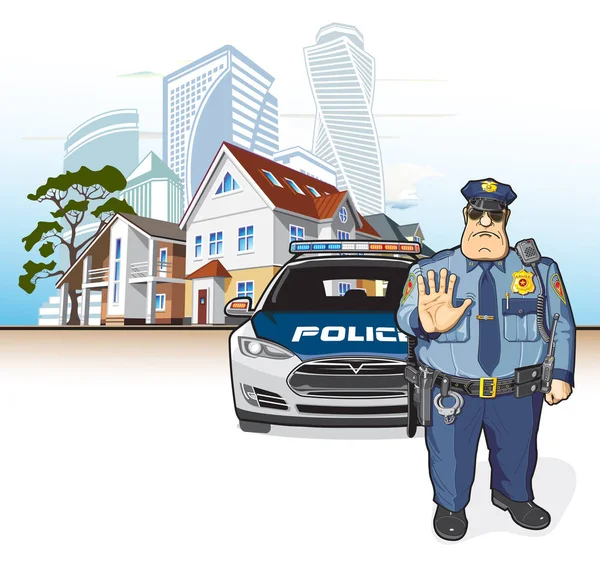 Police patrouille, shérif — Image vectorielle