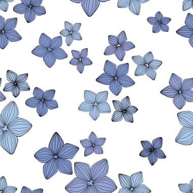 Çiçek seamless modeli tek renkli