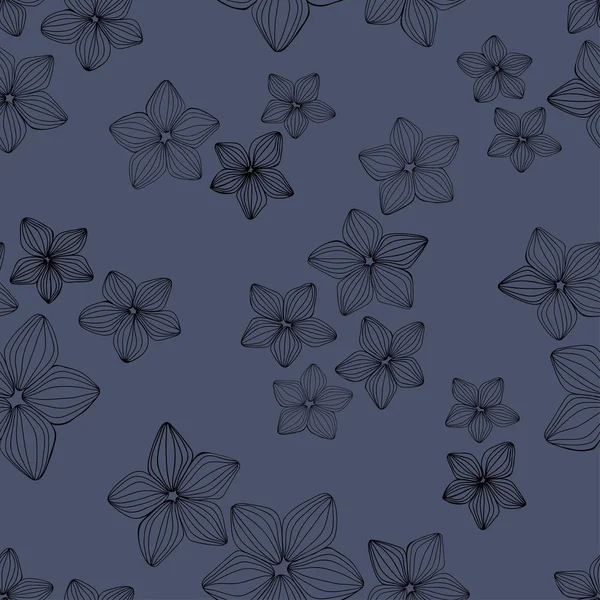 Flower seamless pattern monochrome — Stock Vector