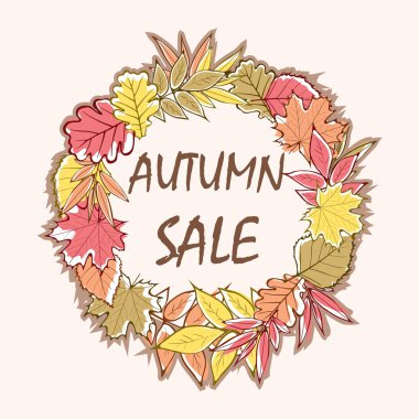 Sonbahar satış flyer şablonu