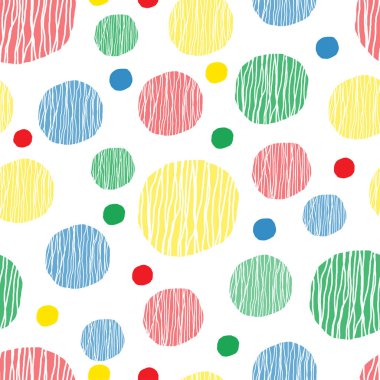 Daireler ile renkli geometrik desen