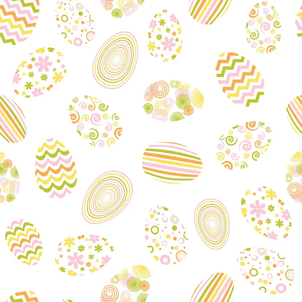 Easter egg seamless holiday pattern — Stock Vector