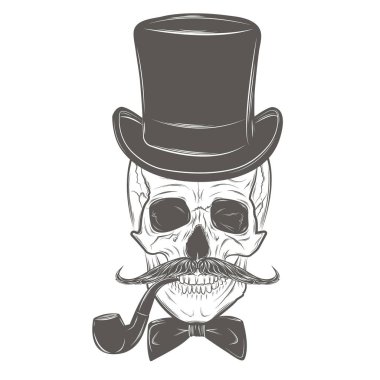 Kafatası vektörü. Beyefendinin kafatası