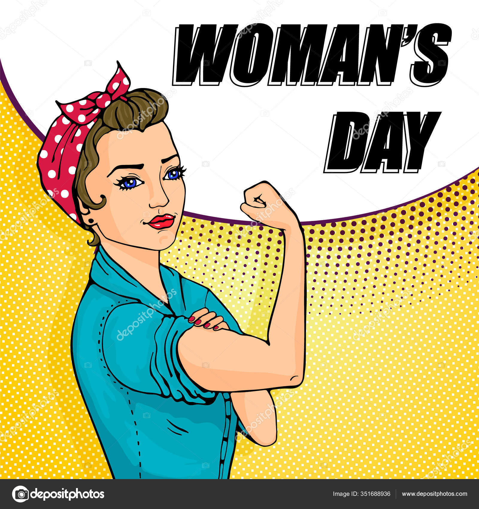 Yes women can symbol female power woman rights Vector Image