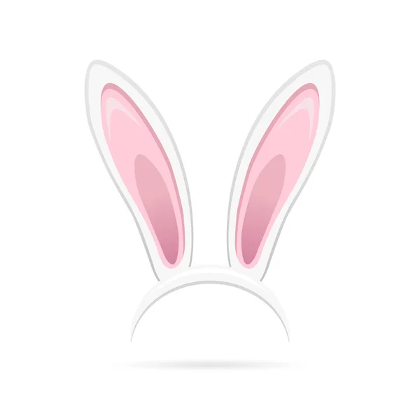 Beyaz Arka Planda Izole Edilmiş Paskalya Tavşanı Kulakları Poster Afiş — Stok Vektör