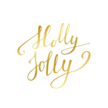 Noel el yazısı, cümle. Altın el yazısı Noel dilekleri. Bayram tebrik kartı, afiş, poster. Vektör illüstrasyonu EPS10