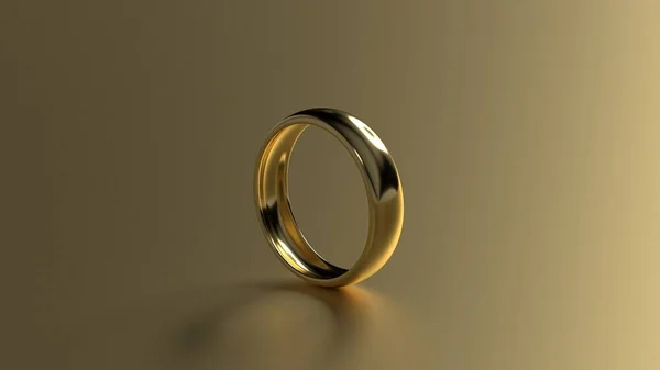 Altın arka plan üzerinde güzellik altın alyans. 3d render