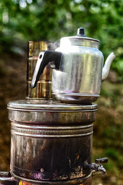 Samovar di urna di tè — Foto Stock