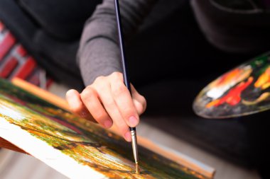 Yağlıboya Resim Görünümü kapatın