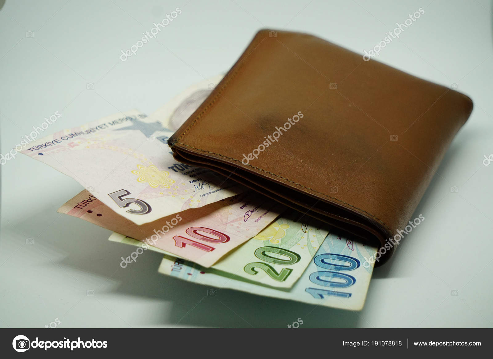 turkish-lira-banknotes-biils-calculator-isolated-background-stock
