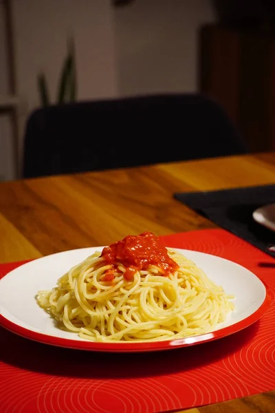 Spagetti Paste Gătit Acasă — Fotografie, imagine de stoc