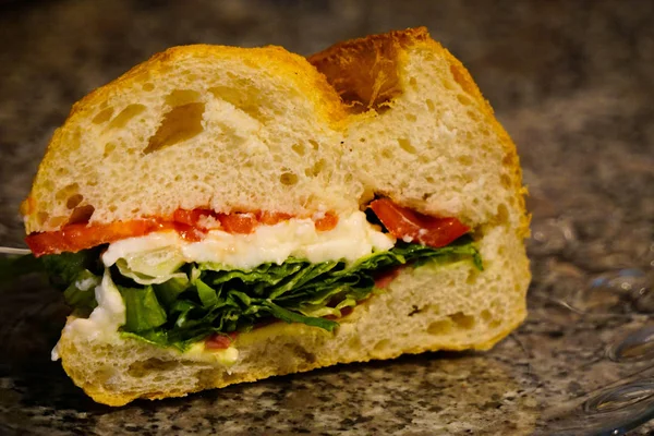 Gemüse Snack Sandvich Aus Nächster Nähe — Stockfoto