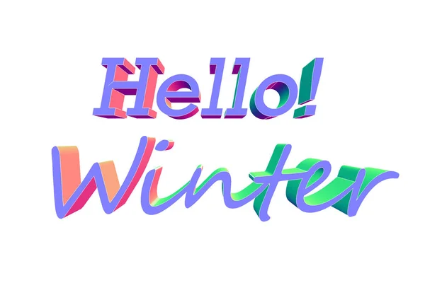 Hello Winter Šablona Textury Pozadí — Stock fotografie