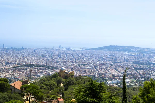 Ovanifrån av stadsbilden i Barcelona, Spanien — Stockfoto